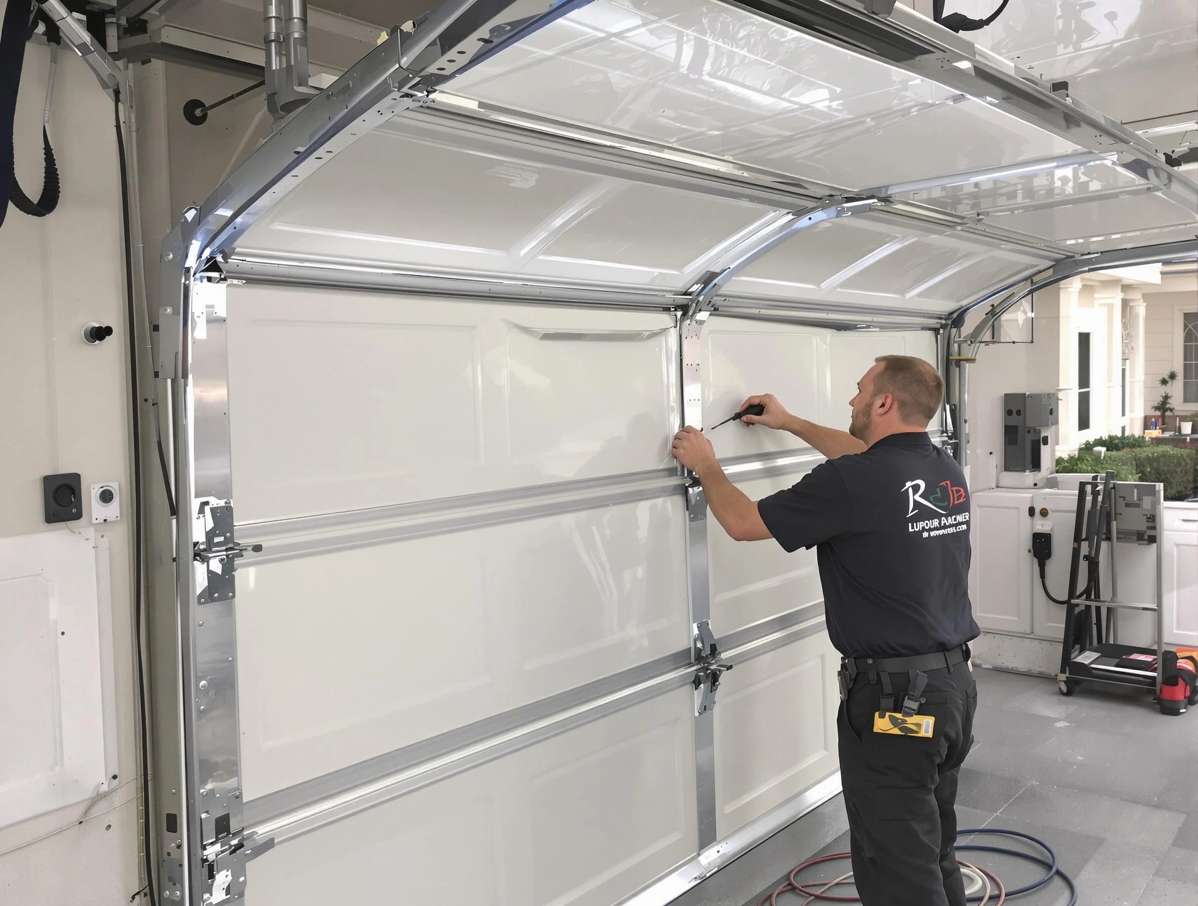 Providence Garage Door Repair professional performing panel repair in Providence
