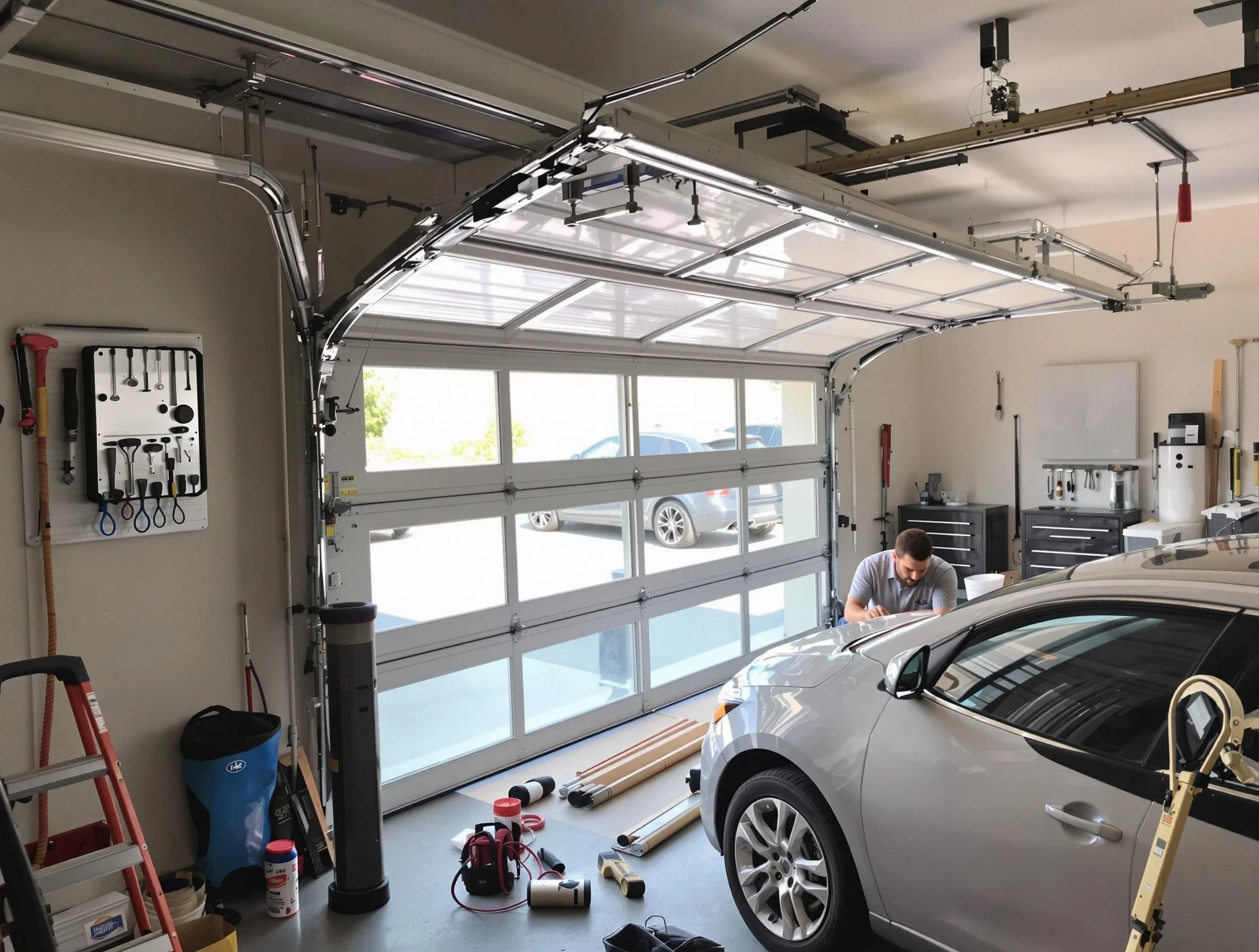 Garage door noise reduction service by Providence Garage Door Repair in Providence